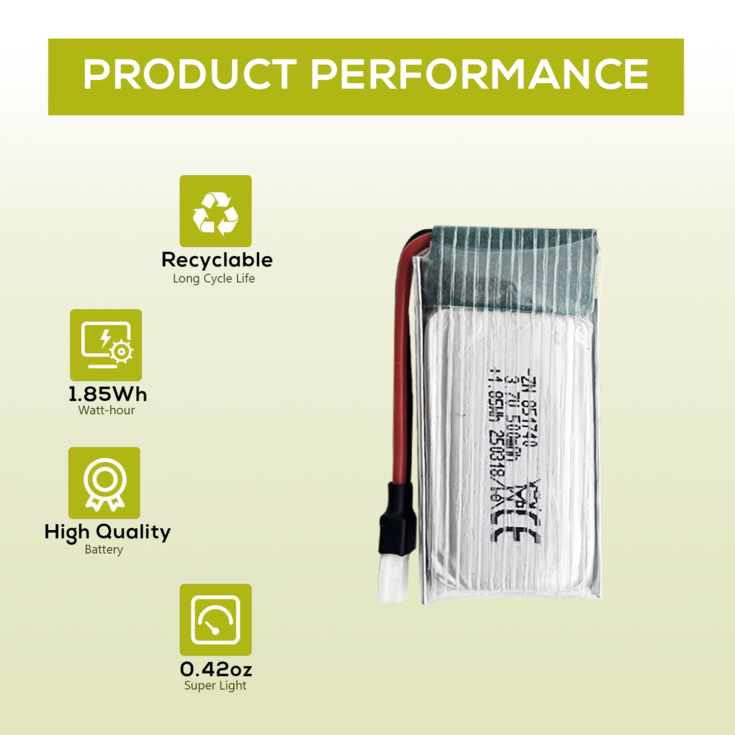 5Pcs 3.7V 500mAh LiPo Batterie – Drone Power Bank recenzja i cena